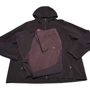 Nike Tech Men’s Track Suit Activewear Joggers and Hooded Jacket Purple Tones 2XL